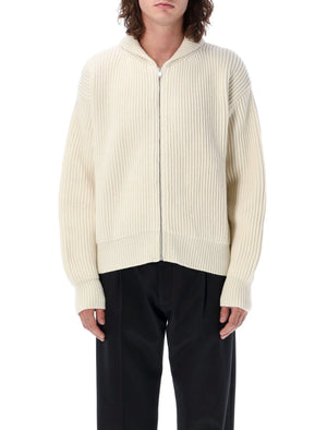 男性用ナチュラルフード付きジップセーター - FW23