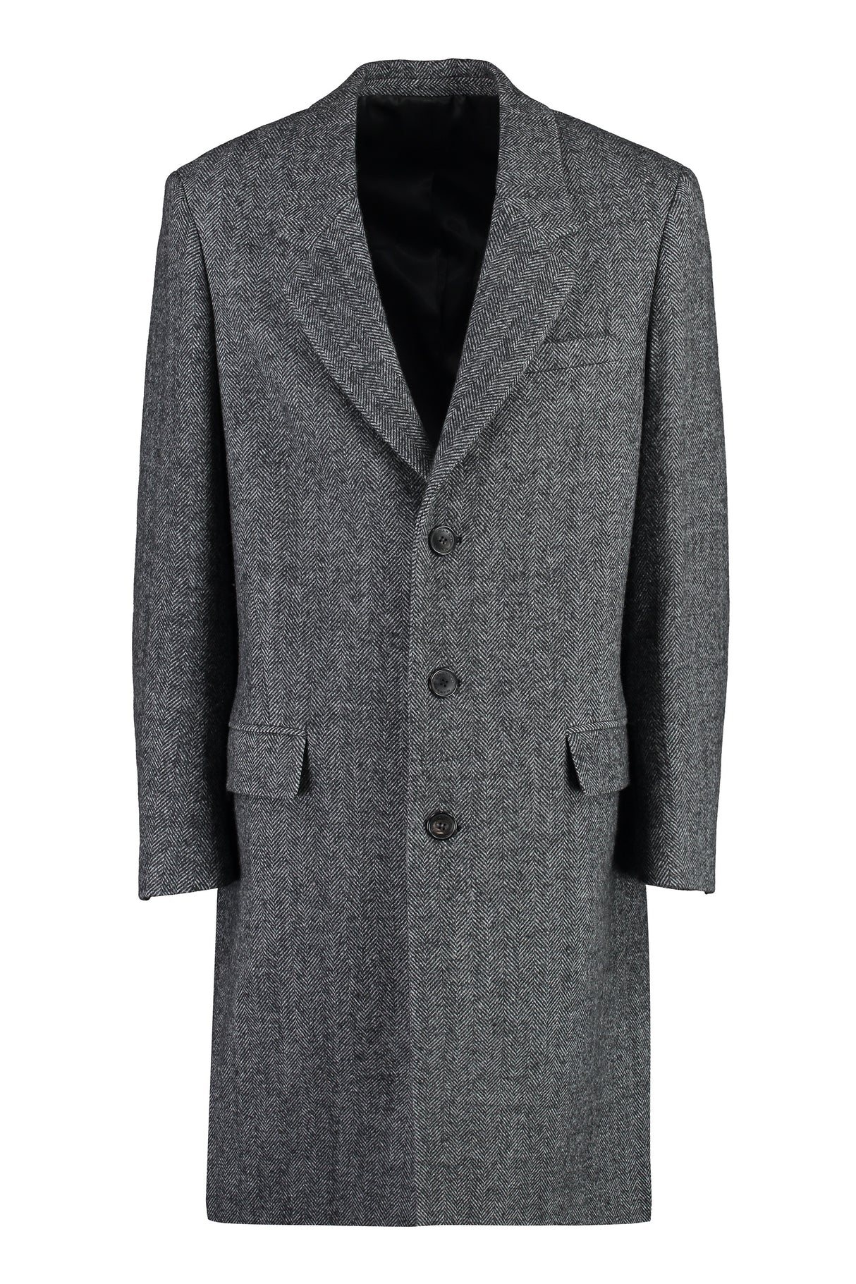 ISABEL MARANT Men's Grey Single-Breasted Wool Jacket for FW23