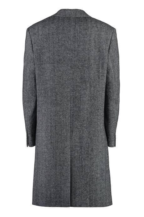 ISABEL MARANT Men's Grey Single-Breasted Wool Jacket for FW23