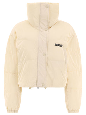 ISABEL MARANT ETOILE Beige Puffer Jacket for Women - Box Fit, Zip & Button Closure, Side Pockets - Carryover 2024