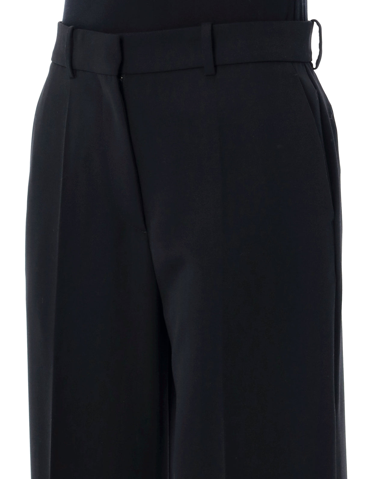 LANVIN Flared High Rise Formal Pants with Wide Cuffs for Women