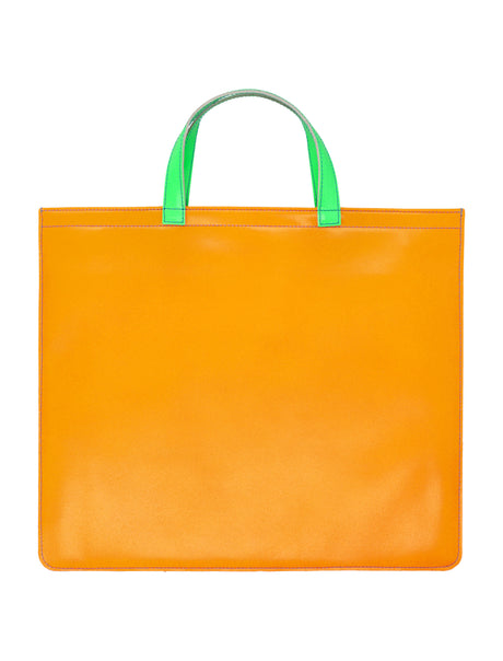 COMME DES GARÇONS WALLET Blue and Orange Fluo Tote Handbag for Men