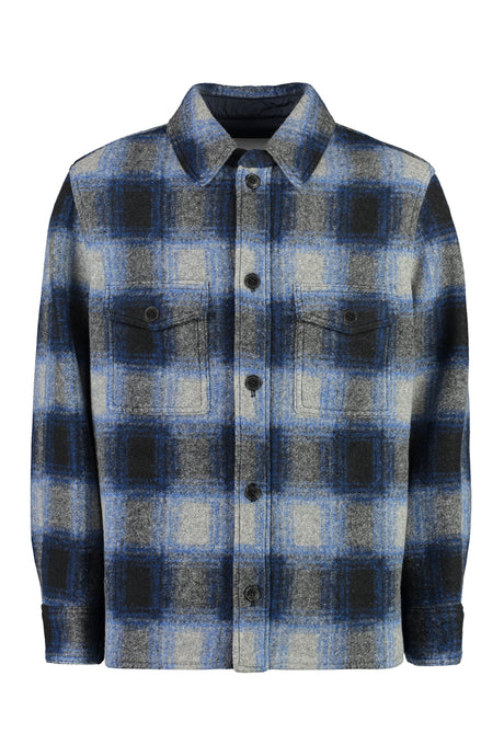 ISABEL MARANT Blue Checkered Overshirt for Men - FW23 Collection