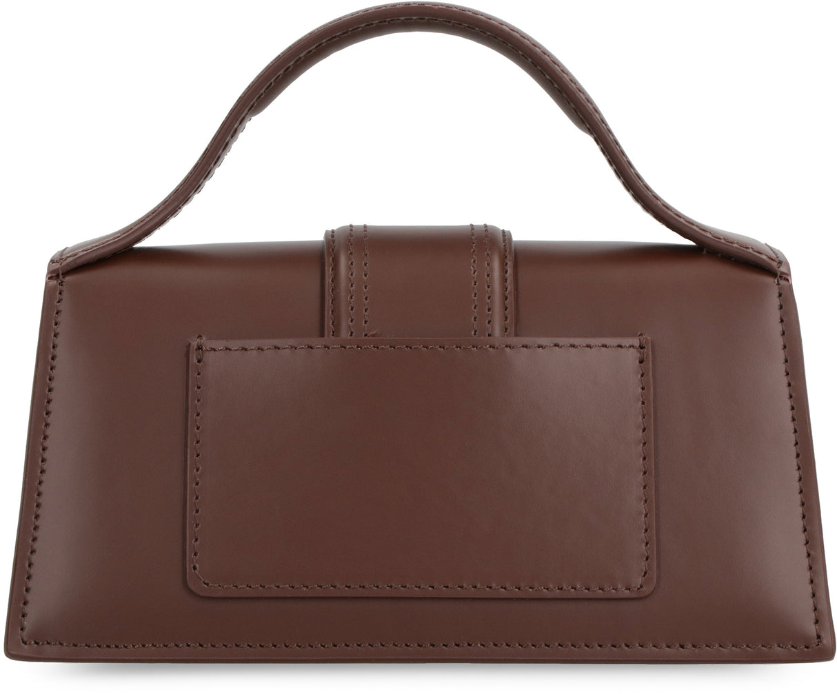 JACQUEMUS Chic Mini Calfskin Handbag in Brown