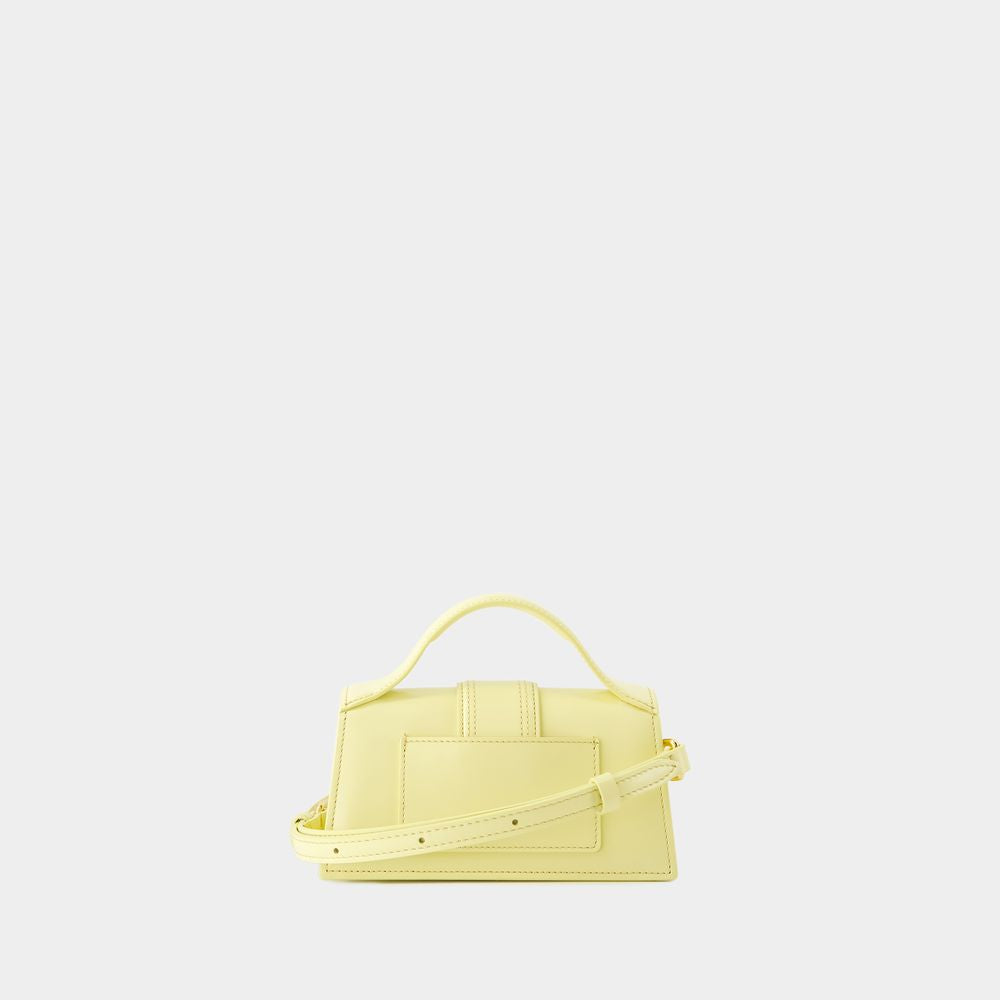 JACQUEMUS Yellow Cotton and Calfskin Handbag for Women, Spring/Summer 2024 Collection