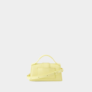 JACQUEMUS Yellow Cotton and Calfskin Handbag for Women, Spring/Summer 2024 Collection