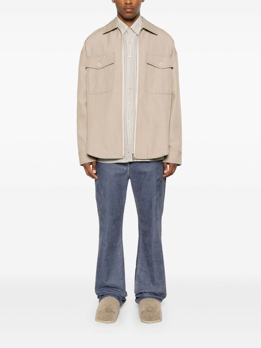 JACQUEMUS Modern Beige Outerwear Blouson for Men