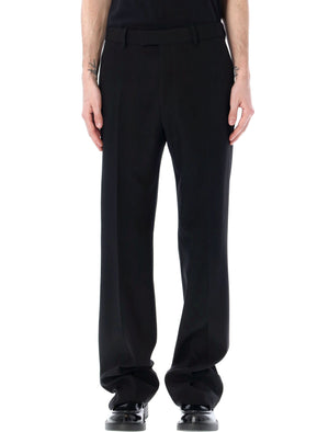 FERRAGAMO Men's Black Wool Tailored Trouser