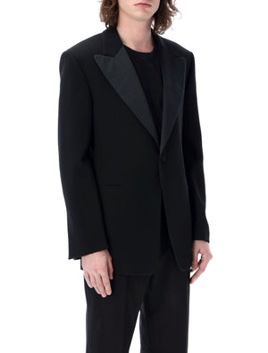 Men's Classic Black Wool Tuxedo Blazer - SS23 Collection