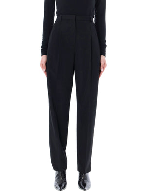 Sophisticated Black Tailored Wool Pants for Women - Spring/Summer 2024