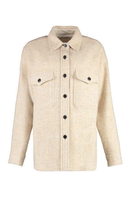 ISABEL MARANT ETOILE Cozy Ecru Overshirt for Women - FW23 Collection