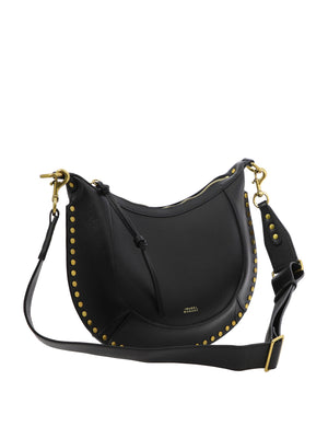 Black Shoulder Handbag with Adjustable Strap and Inner Slip Pockets