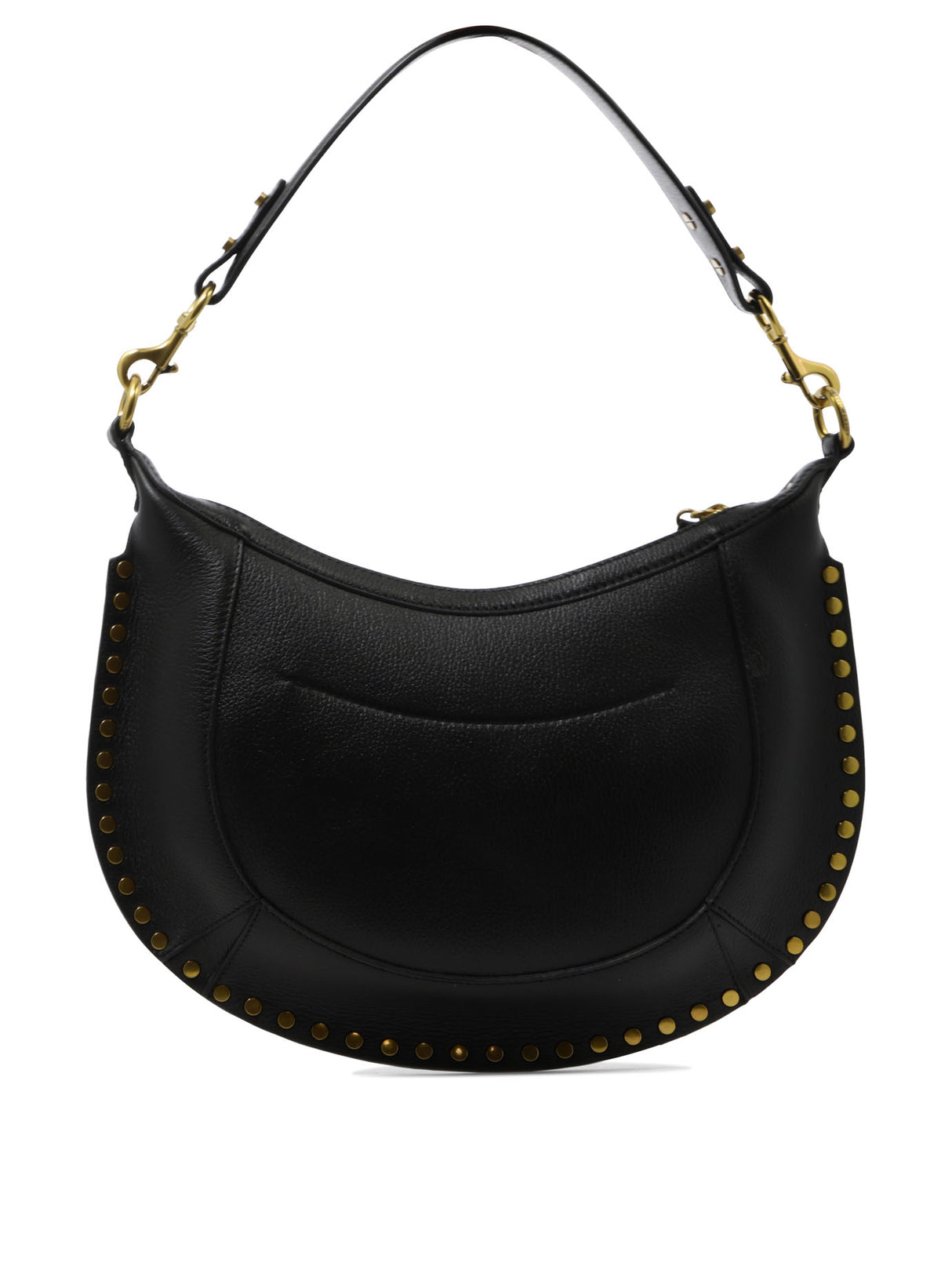 Black Shoulder Handbag with Adjustable Strap and Inner Slip Pockets