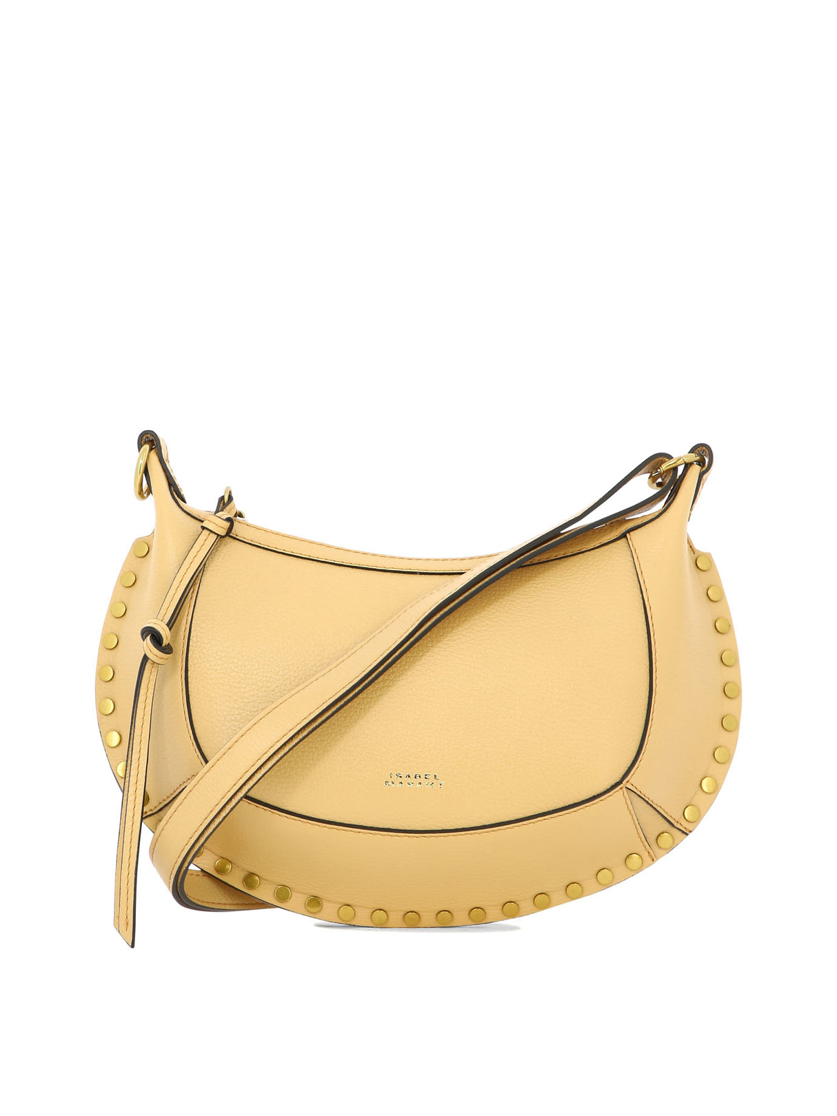 ISABEL MARANT Beige Shoulder Handbag for Women with Removable Strap and Gold-Tone Studs