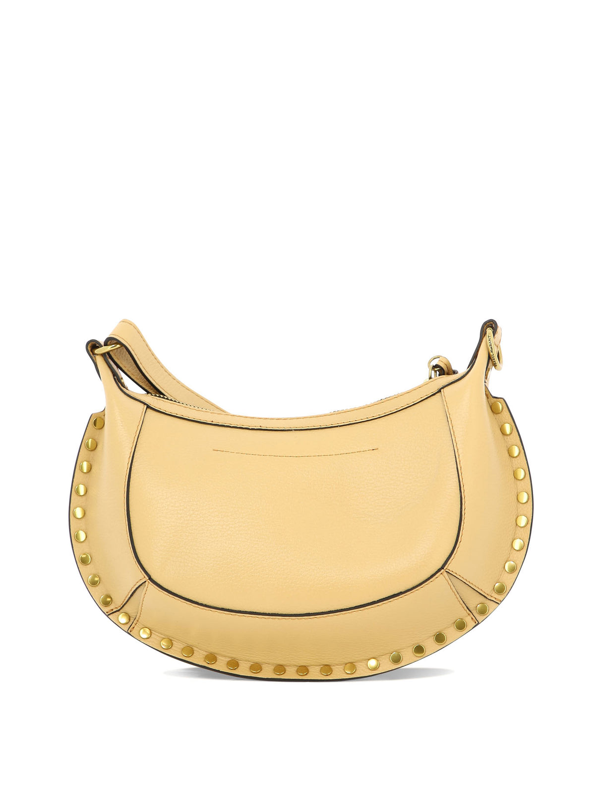 بالأرداف البيج الحقيبة الكتف للنساء مع الجزء القابل للإزالة ومسامير ذهبية اللون