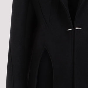 MUGLER Classic Black Wool Jacket for Women - FW23