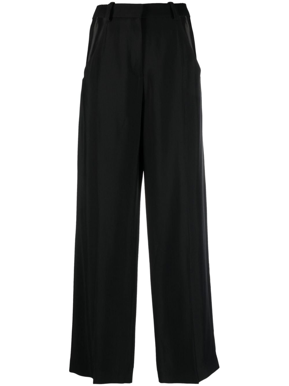 Sleek Cut-Out Trousers in Crisp Black for Women