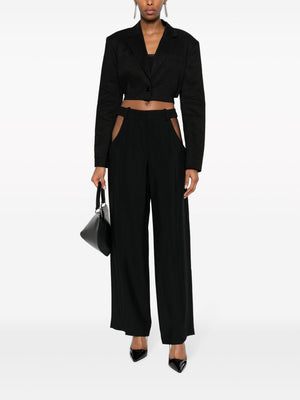 Black Cut-Out Trousers for Women - FW23 Collection