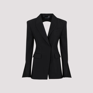 Stylish Black Viscose Jacket for Women - FW23 Collection