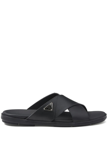 PRADA Elegant Leather Sandals for Women - SS25 Collection