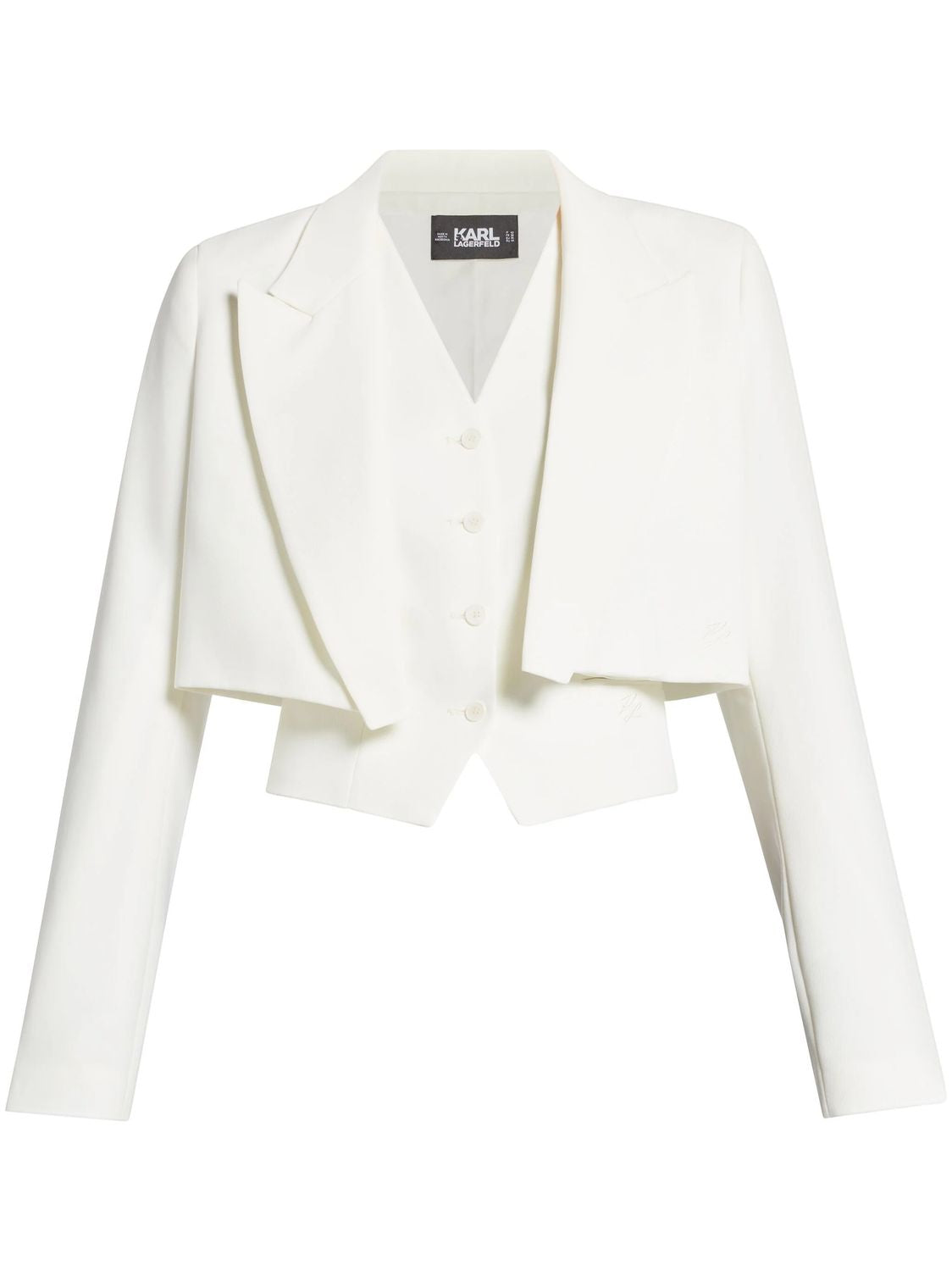 KARL LAGERFELD 重新設計的白色收入式西裝外套