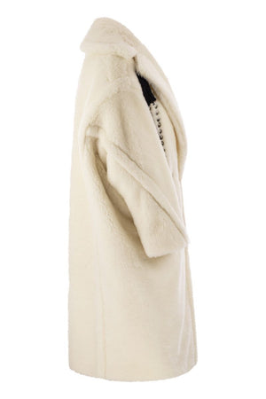 Áo khoác Teddy Bear Icon với lông cừu Alpaca và len - Nữ tính và tinh tế