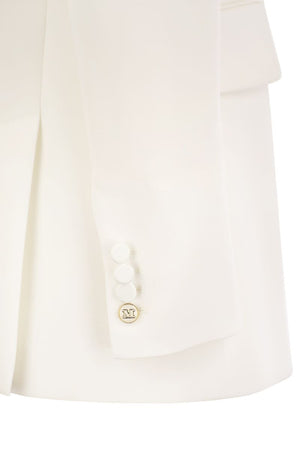 Elegant Single-Breasted Tuxedo Jacket in White for Women - SS24 Collection