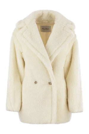 MAX MARA Beige Teddy Bear Jacket in Alpaca and Wool with Silk Lining