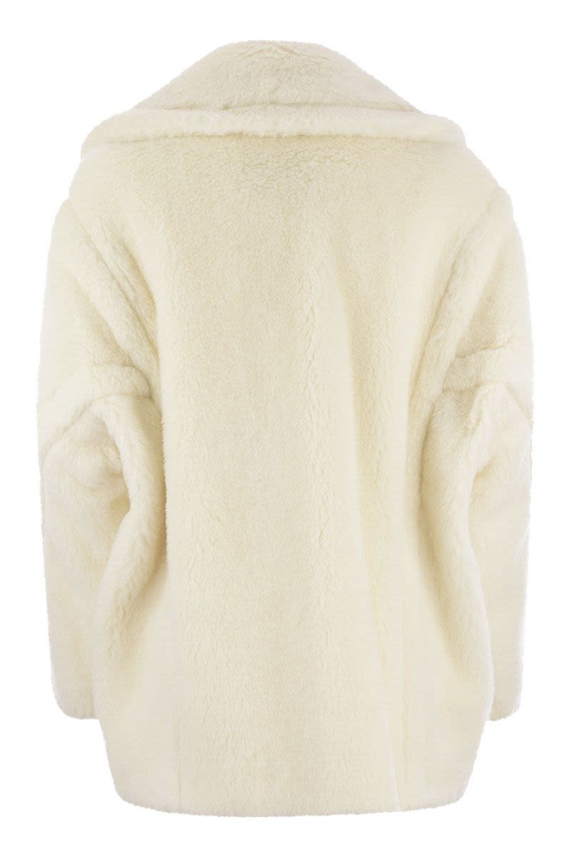 MAX MARA Beige Teddy Bear Jacket in Alpaca and Wool with Silk Lining