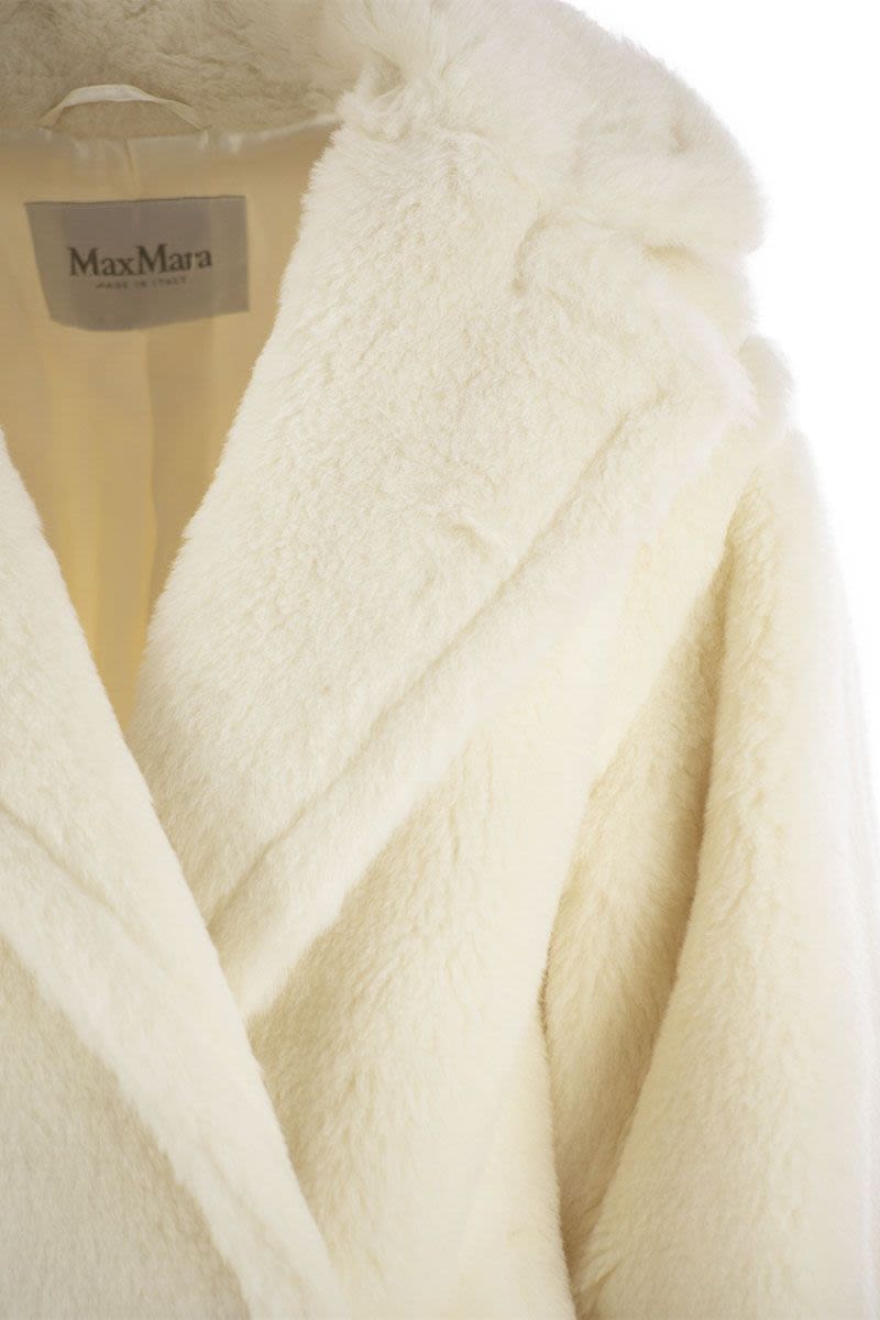 MAX MARA Beige Teddy Bear Jacket in Alpaca and Wool with Silk Lining