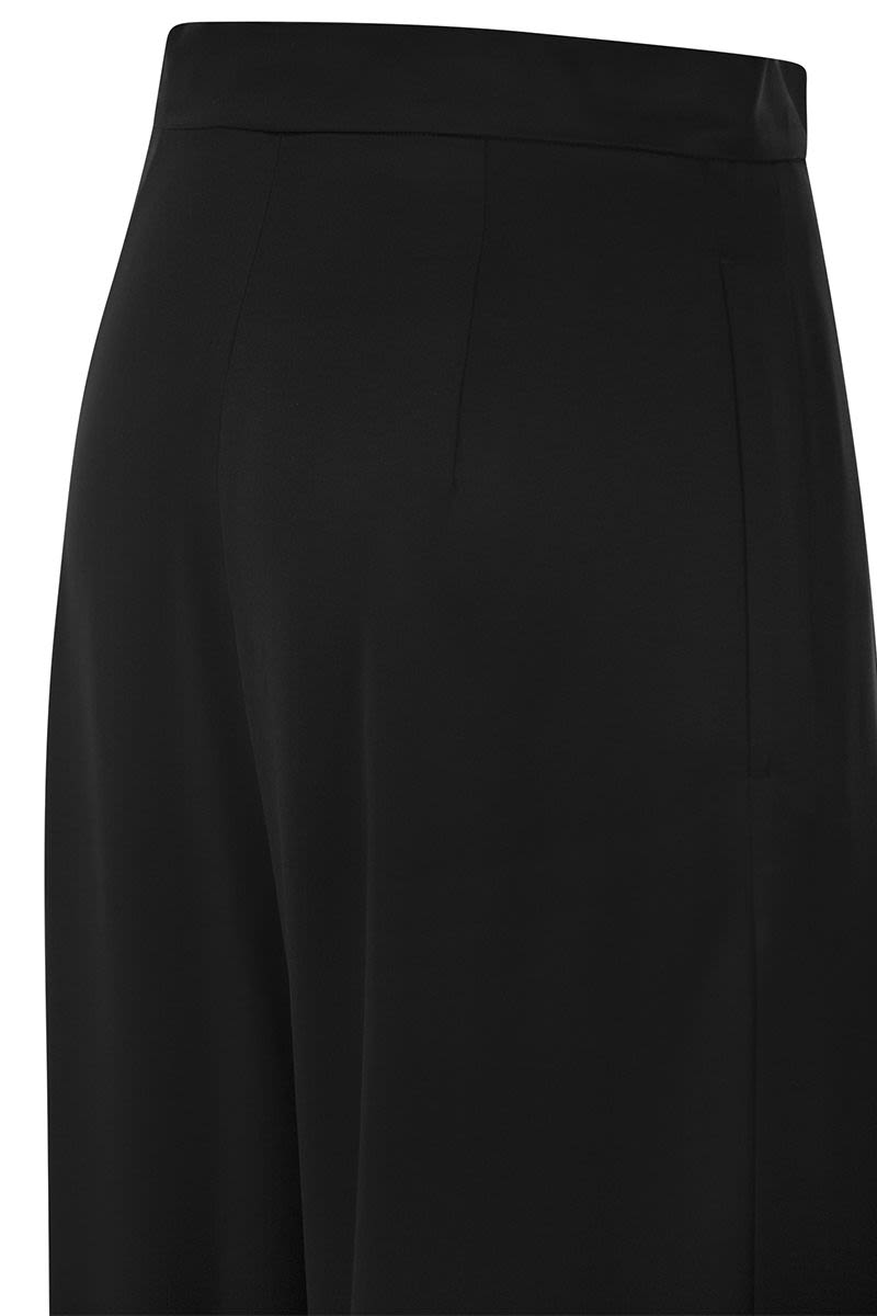 MAX MARA Silk Flare Trousers - High-Waisted Wide Leg Design for Women