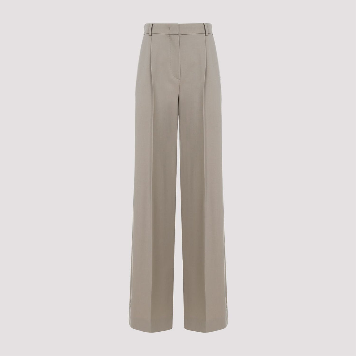 MAX MARA Nude & Neutrals Wool Wide Leg Pants for Women