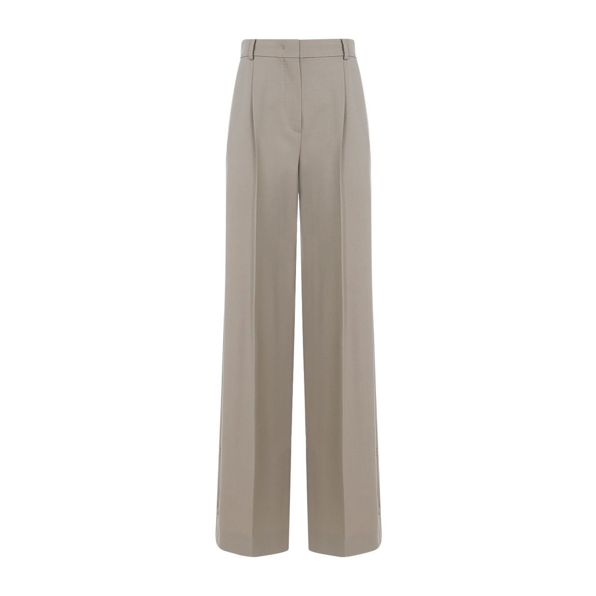 MAX MARA Nude & Neutrals Wool Wide Leg Pants for Women