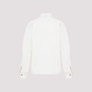 MAX MARA White Wool Shirt Jacket for Women - SS24 Collection