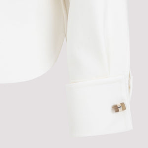 MAX MARA White Wool Shirt Jacket for Women - SS24 Collection