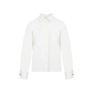 MAX MARA White Wool Shirt Jacket for Women - SS24 Collection