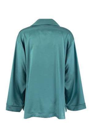 MAX MARA Silk Satin Pajama Shirt