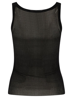 MAX MARA Ribbed Silk Tank Top