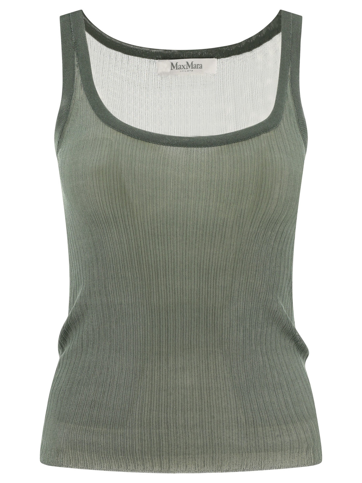 MAX MARA Ribbed Silk Tank Top