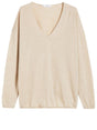 MAX MARA Beige Cashmere V-Neck Jumper for Women - SS24 Collection