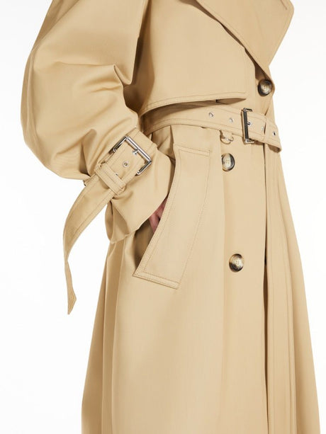 MAX MARA SPORTMAX Beige Embroidered Raincoat for Women - SS24 Collection