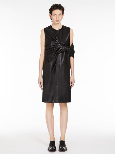 MAX MARA SPORTMAX Sleeveless Cotton Mini Dress with Wide Skirt