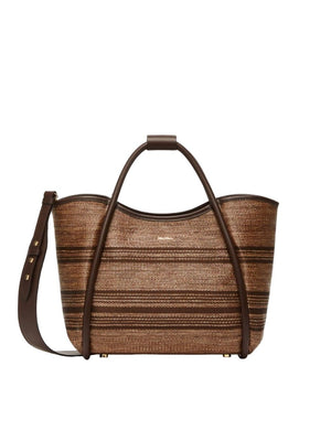 Tobacco Stripe Crossbody Bag for Women: SS24 Collection