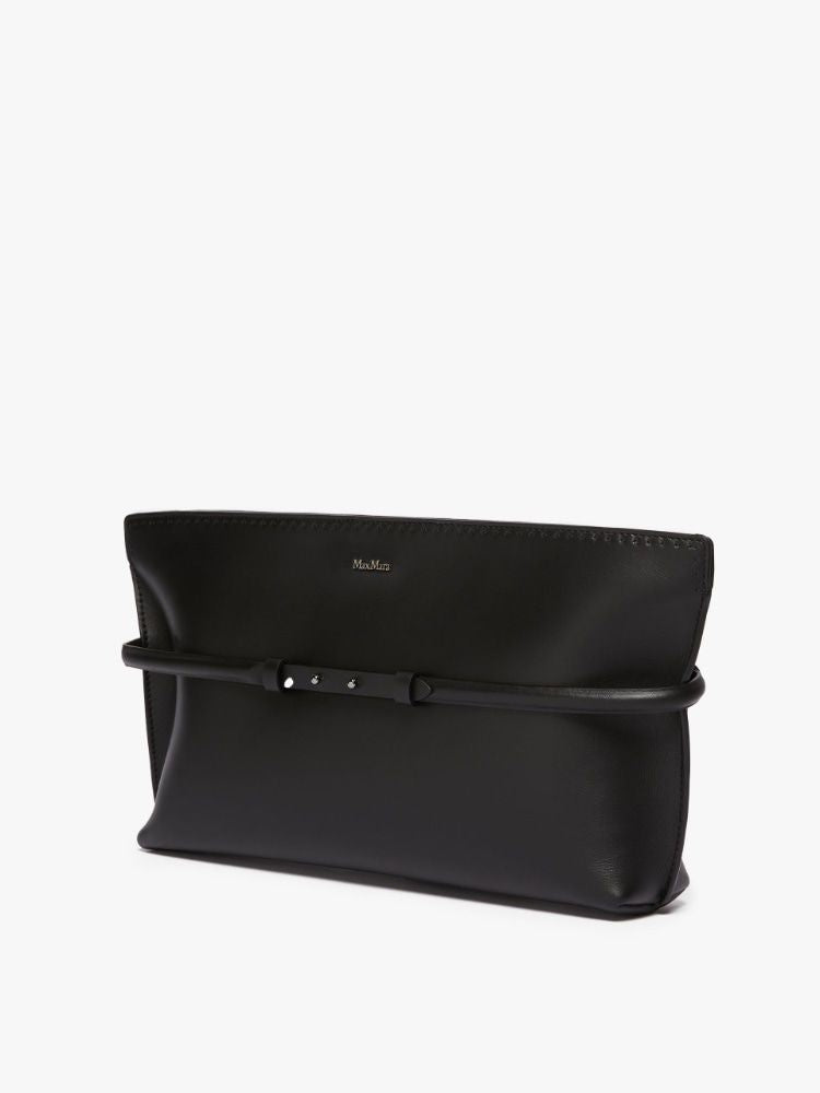 MAX MARA Elegant Black Leather Handbag for Women - Perfect for Any Occasion