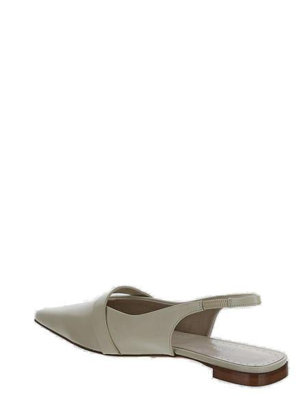 MAX MARA Tan Calf Leather Pumps for Women from the SS24 Collection