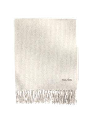 MAX MARA Luxurious Embroidered Scarf with Fringed Edges for Women