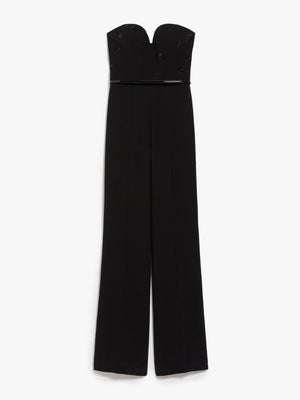 Sleek Black Jumpsuit with Belt for Women from Max Mara