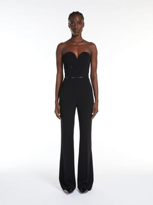 Sleek Black Jumpsuit with Belt for Women from Max Mara