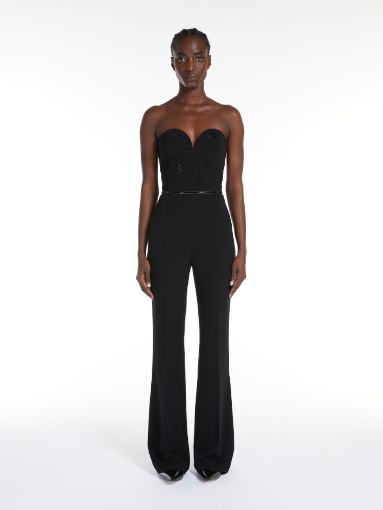 MAX MARA Striking 24SS Women's Black Jumpsuit - Perfect for Any Occasion!