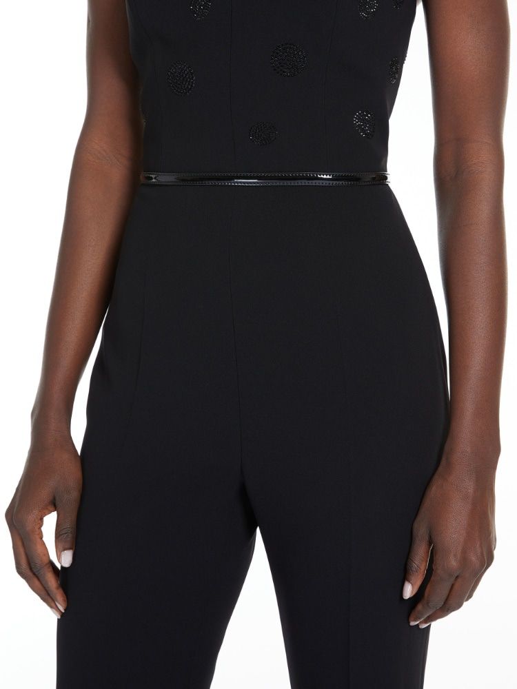 MAX MARA Striking 24SS Women's Black Jumpsuit - Perfect for Any Occasion!